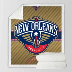 New Orleans Pelicans Classic NBA Basketball Team Sherpa Fleece Blanket