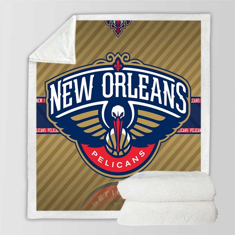 New Orleans Pelicans Classic NBA Basketball Team Sherpa Fleece Blanket