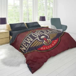 New Orleans Pelicans Professional Basketball Team Duvet Cover 1