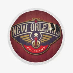 New Orleans Pelicans Professional Basketball Team Round Beach Towel