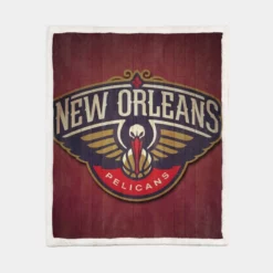 New Orleans Pelicans Professional Basketball Team Sherpa Fleece Blanket 1