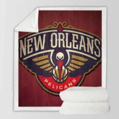 New Orleans Pelicans Professional Basketball Team Sherpa Fleece Blanket