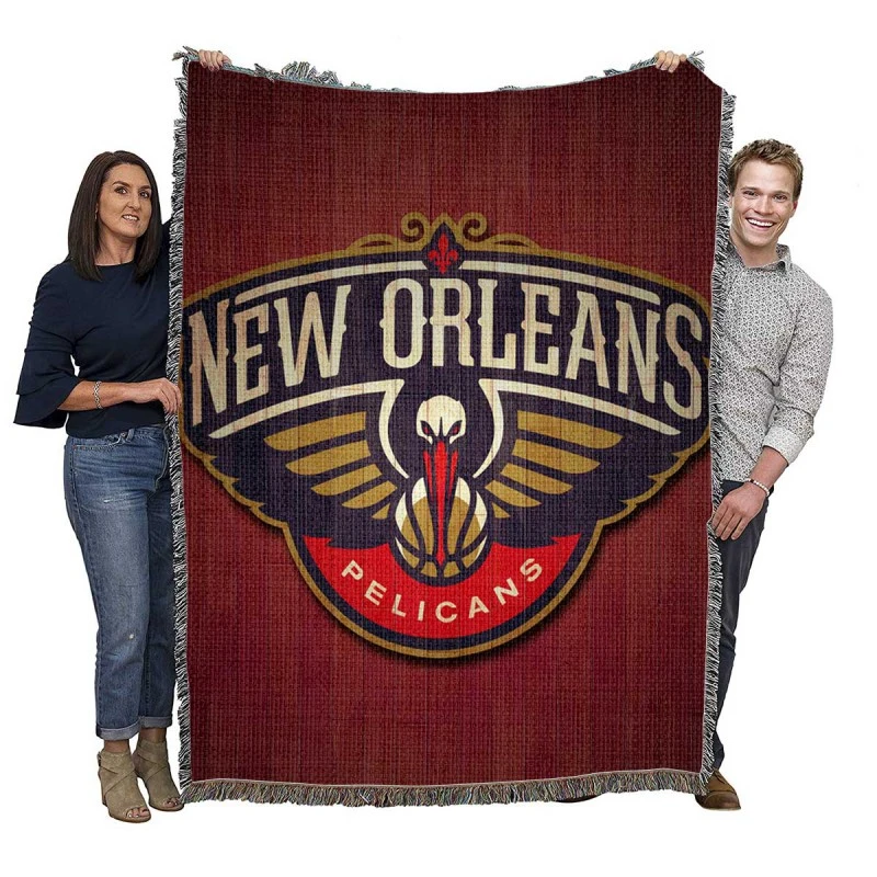 New Orleans Pelicans Professional Basketball Team Woven Blanket