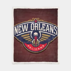 New Orleans Pelicans Strong NBA Basketball Club Sherpa Fleece Blanket 1