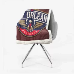 New Orleans Pelicans Strong NBA Basketball Club Sherpa Fleece Blanket 2