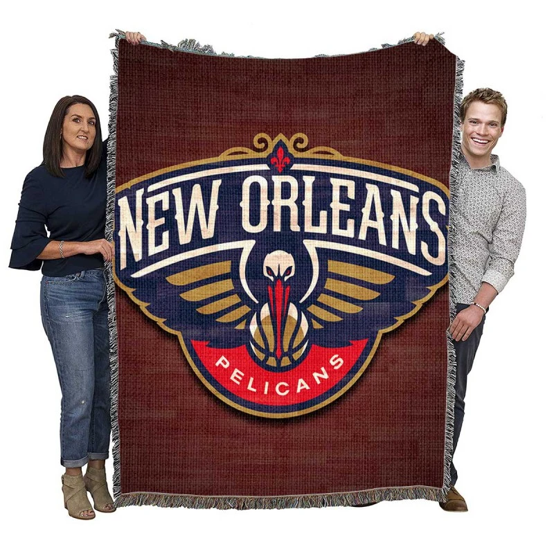 New Orleans Pelicans Strong NBA Basketball Club Woven Blanket