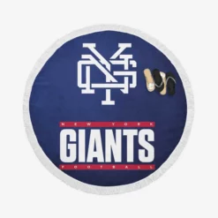 New York Giants Popular NFL Football Team Round Beach Towel