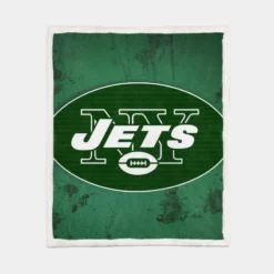 New York Jets Popular NFL Club Sherpa Fleece Blanket 1