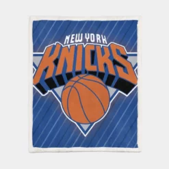 New York Knicks American Professional Basketball Team Sherpa Fleece Blanket 1