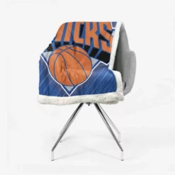 New York Knicks American Professional Basketball Team Sherpa Fleece Blanket 2