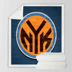 New York Knicks Classic NBA Basketball Club Sherpa Fleece Blanket