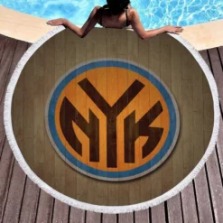 New York Knicks Exciting NBA Basketball Club Round Beach Towel 1