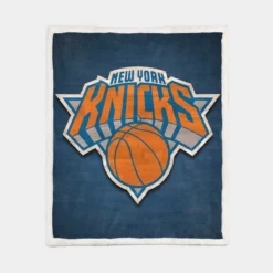 New York Knicks Strong NBA Basketball Team Sherpa Fleece Blanket 1