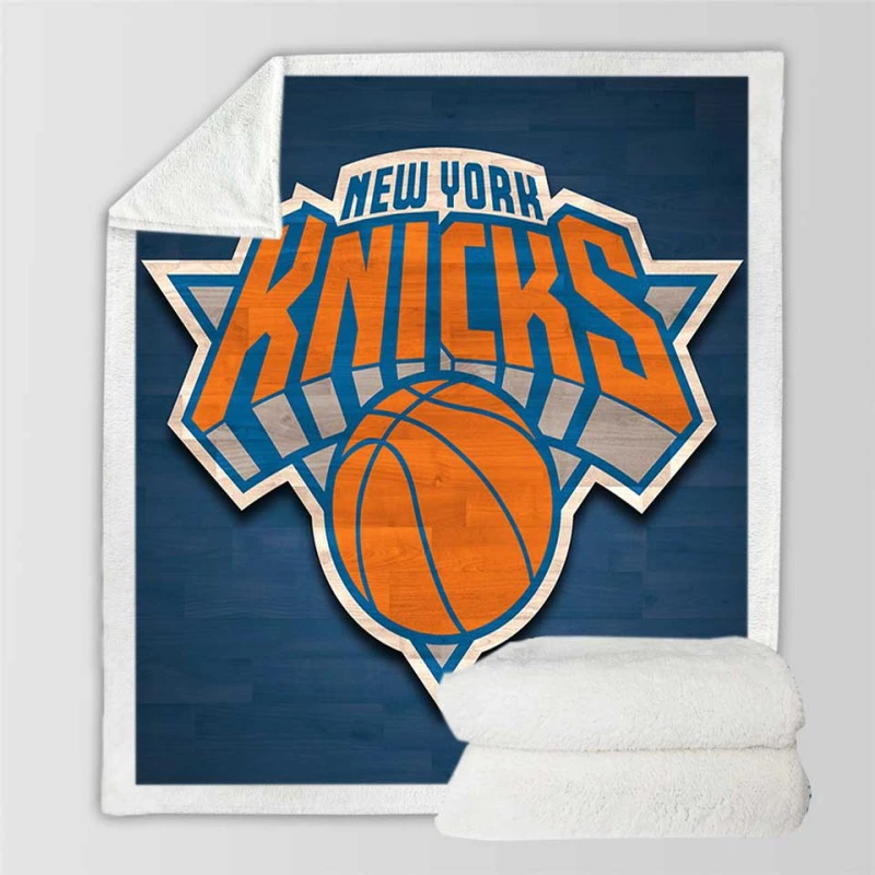 New York Knicks Strong NBA Basketball Team Sherpa Fleece Blanket