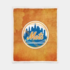 New York Mets Excellent MLB Baseball Club Sherpa Fleece Blanket 1