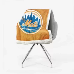 New York Mets Excellent MLB Baseball Club Sherpa Fleece Blanket 2