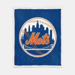 New York Mets Popular MLB Baseball Team Sherpa Fleece Blanket 1