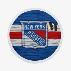 New York Rangers Active Hockey Team Round Beach Towel