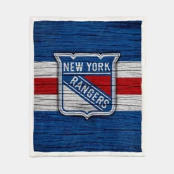 New York Rangers Active Hockey Team Sherpa Fleece Blanket 1