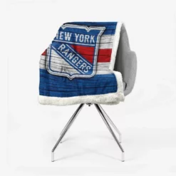 New York Rangers Active Hockey Team Sherpa Fleece Blanket 2