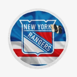 New York Rangers Professional Ice Hockey Team Round Beach Towel