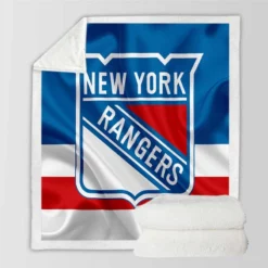 New York Rangers Professional Ice Hockey Team Sherpa Fleece Blanket