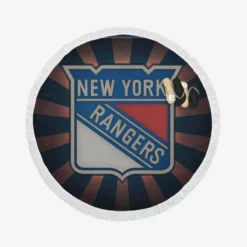 New York Rangers Strong Hockey Club Round Beach Towel