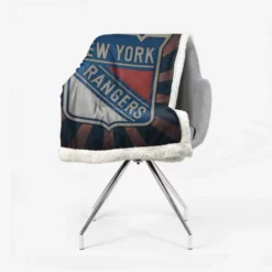 New York Rangers Strong Hockey Club Sherpa Fleece Blanket 2