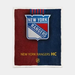 New York Rangers Unique NHL Hockey Team Sherpa Fleece Blanket 1