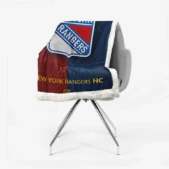 New York Rangers Unique NHL Hockey Team Sherpa Fleece Blanket 2