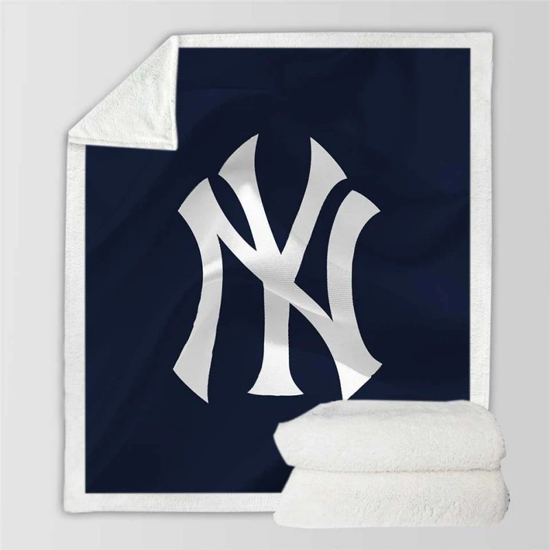 New York Yankees Graceful MLB Team Sherpa Fleece Blanket