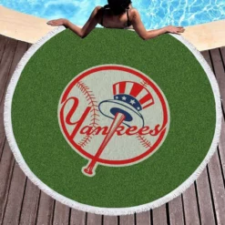 New York Yankees Ultimate MLB Club Round Beach Towel 1