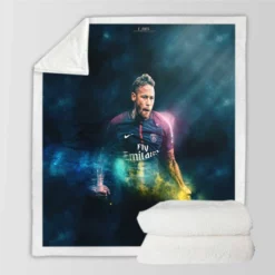 Neymar Active PSG Football Player Sherpa Fleece Blanket