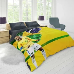 Neymar Brazil Footballer Duvet Cover 1