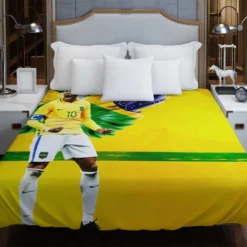 Neymar Brazil Footballer Duvet Cover