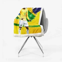 Neymar Brazil Footballer Sherpa Fleece Blanket 2