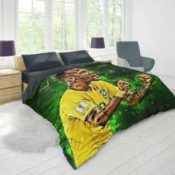 Neymar Brazil Soccer Player Duvet Cover 1