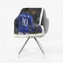 Neymar Capable Soccer Player Sherpa Fleece Blanket 2