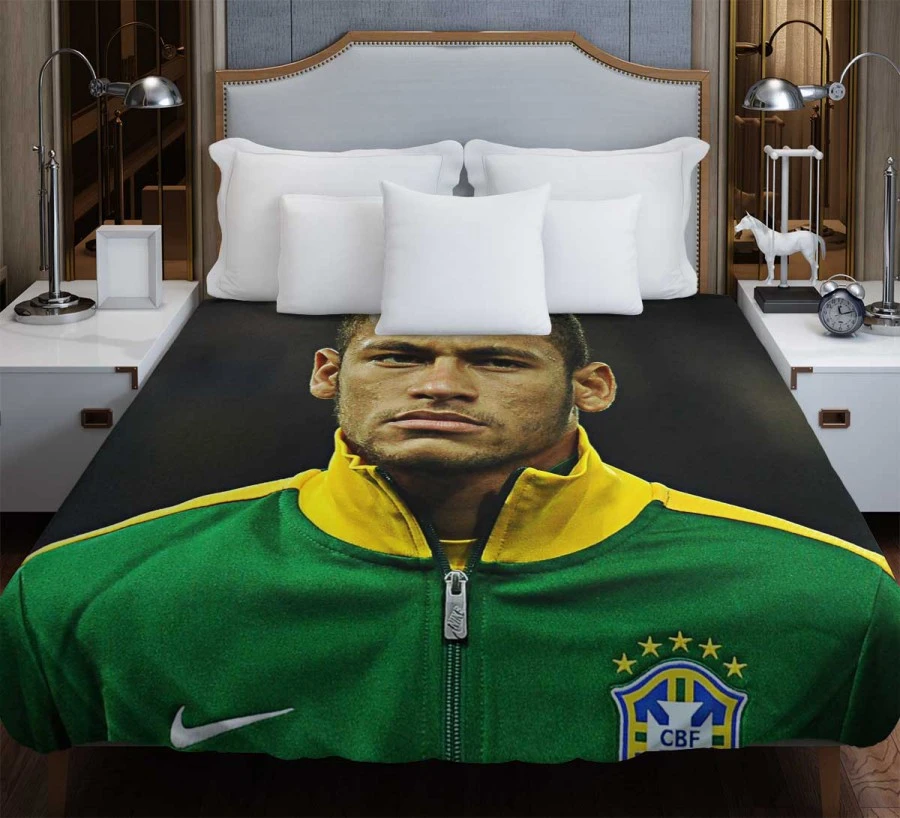 Neymar Competitive Football Player Duvet Cover