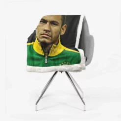 Neymar Competitive Football Player Sherpa Fleece Blanket 2