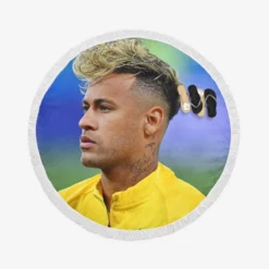 Neymar Dependable Brazil sports Player Round Beach Towel