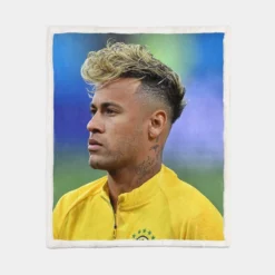 Neymar Dependable Brazil sports Player Sherpa Fleece Blanket 1