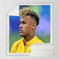 Neymar Dependable Brazil sports Player Sherpa Fleece Blanket