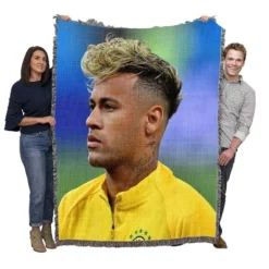 Neymar Dependable Brazil sports Player Woven Blanket