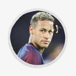 Neymar Enthusiastic PSG Sports Player Round Beach Towel
