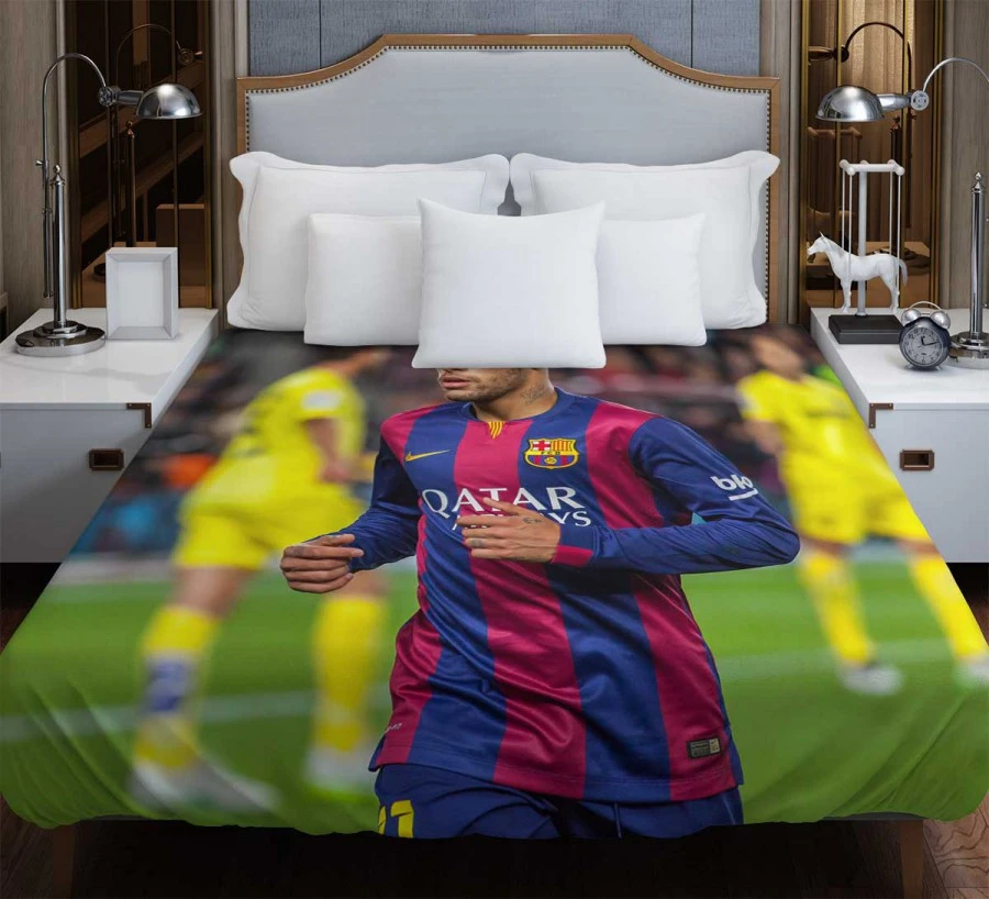 Neymar Fast Barca Football Player Duvet Cover