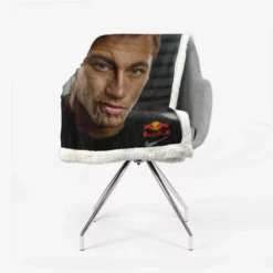 Neymar Focused Football Player Sherpa Fleece Blanket 2