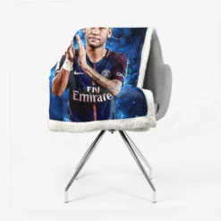 Neymar French League Cup Sports Player Sherpa Fleece Blanket 2