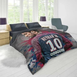 Neymar Healthy PSG Sports Player Duvet Cover 1