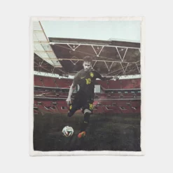 Neymar Jr Clever Brazil Soccer Player Sherpa Fleece Blanket 1